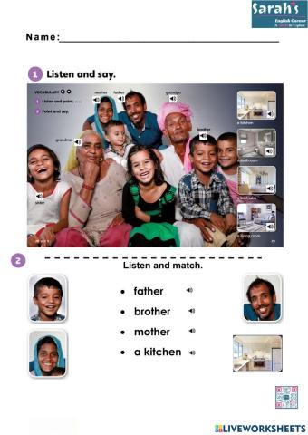 My Family vocabulary