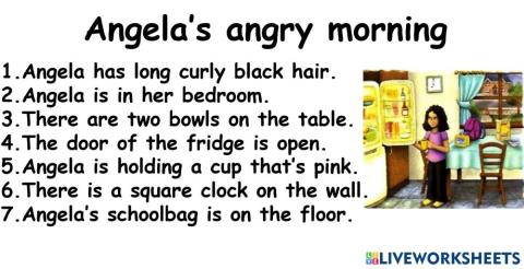 Angela's angry morning