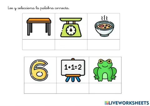 Palabras con m,p, l, s