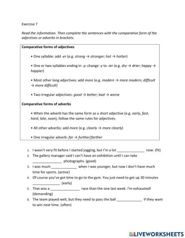 IE2, Unit 2, Vocabulary And Grammar, Exercise 7