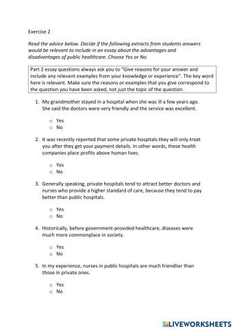 IE3, Unit 2, Writing, Exercise 2