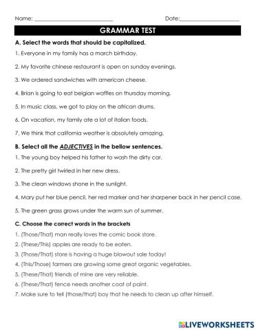 Grammar test