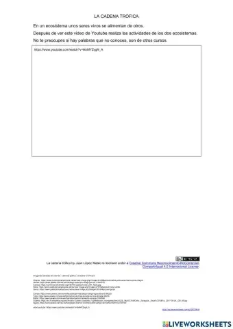 La cadena trófica