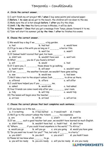 Temporals-Conditionals
