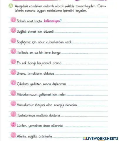 Cümle Tamamlayalım