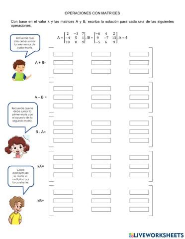 Operaciones con matrices