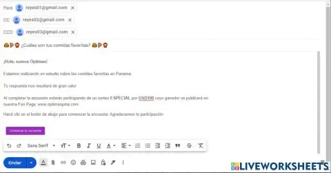 Partes de un correo electrónico