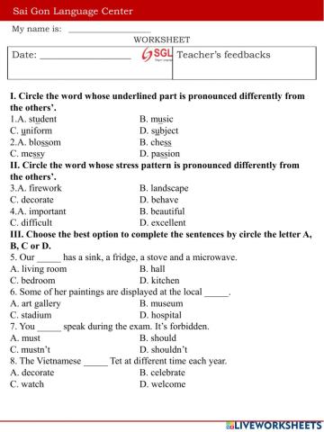 Test 2 English 6