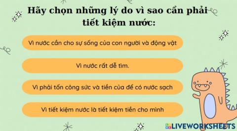 Cần tiết kiệm nước