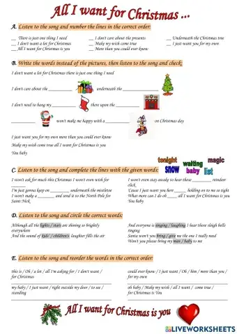 All I want for Christmas