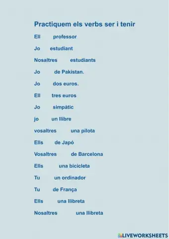 Practiquem els verbs ser i tenir