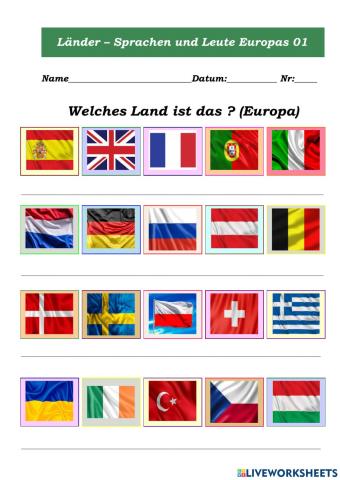 Länder, Sprachen und Leute Europas 01