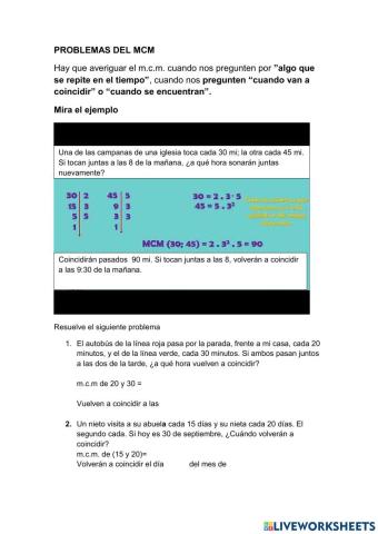 Problemas de mcm