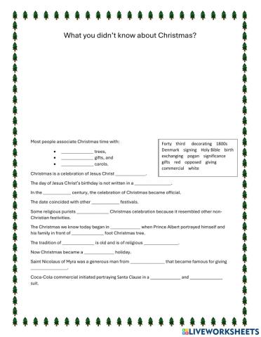 What you didn't know about Christmas?