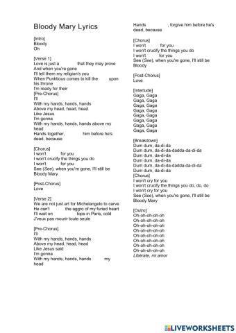 Lady Gaga- Bloody Mary