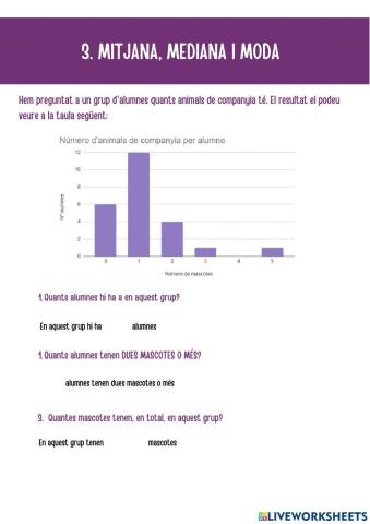 Mitjana, mediana i moda