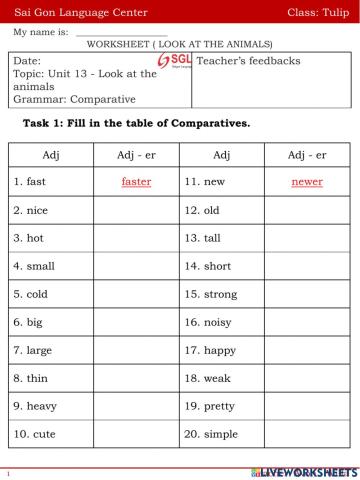 Look at the animals!