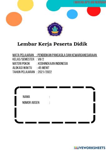 LKPD PPKn (Kebhinekaan Indonesia)