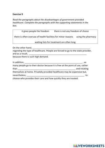 IE3, Unit 2, Writing, Exercise 9