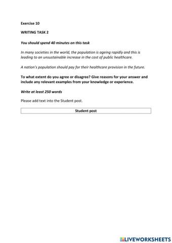 IE3, Unit 2, Writing, Exercise 10