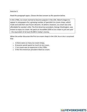 IE2, Unit 2, Reading, Exercise 5