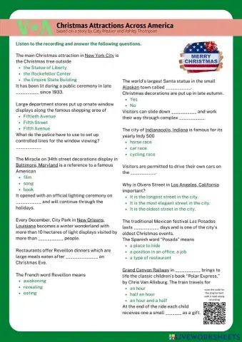 VOA American Christmas Attractions