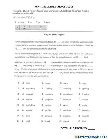 FCE Use of English Package 1