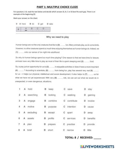 FCE Use of English Package 1