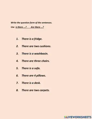 There is and ther are question form