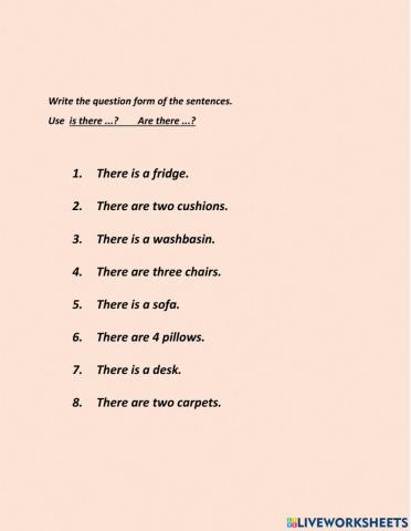 There is and ther are question form