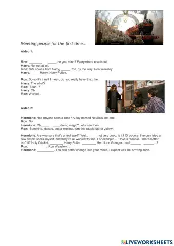 Meeting people for the first timw