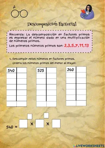 Descomposición factorial