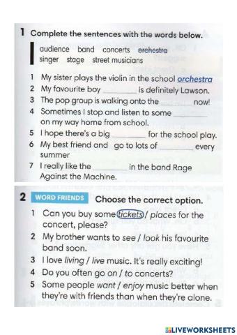 Wider World 1 - Unit 5 - Listening (vocabulary)