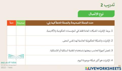 نوع الاتصال