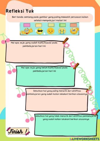 Refleksi pembelajaran