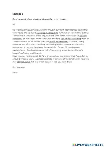 IE0, Unit 9, Language Builder, Exercise 9