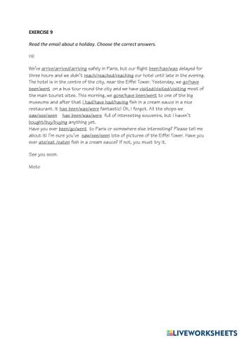 IE0, Unit 9, Language Builder, Exercise 9