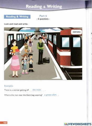 Movers Reading and writing part 5-6