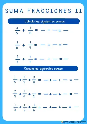 Suma fracciones distinto denominador