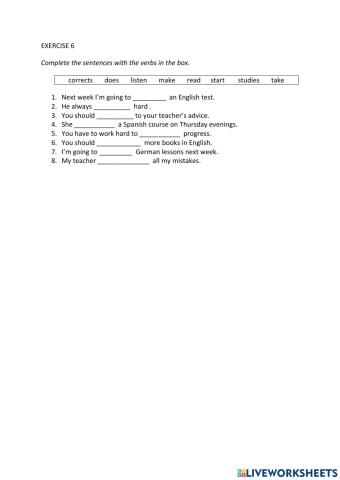 IE0, Unit 9, Listening and Spaking, Exercise 6