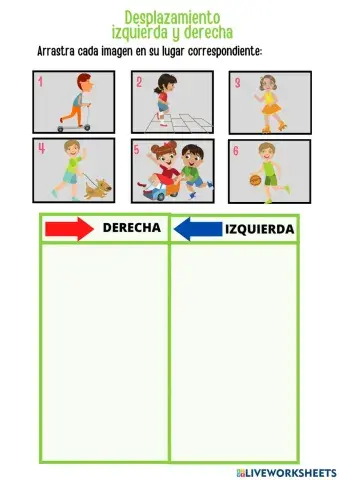 Desplazamiento derecha y izquierda