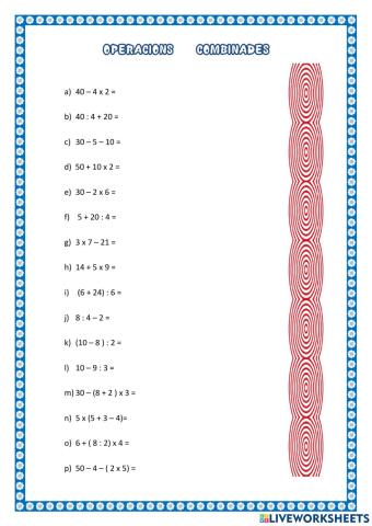 Operacions combinades