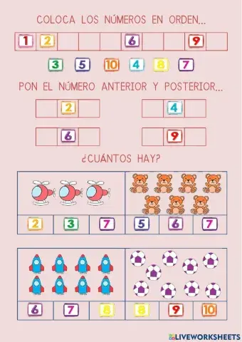 Los números hasta 10