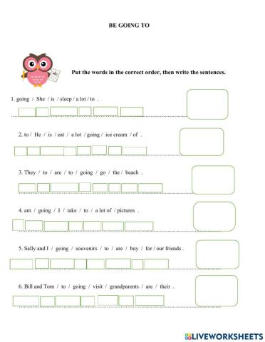 Be going to - holiday plans