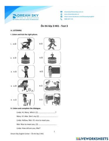 Đề ôn tập - Smart Start