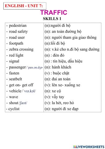 English 7- unit 7- skills 1