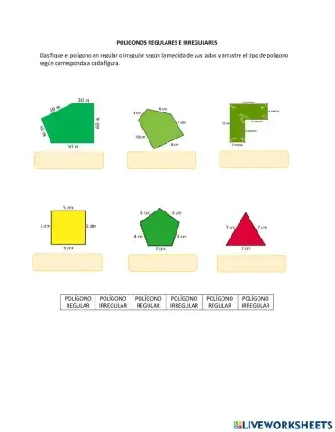 Perímetro de polígonos regulares e irregulares