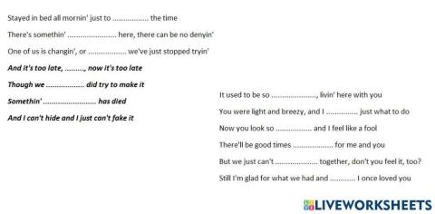 It's too late carole king