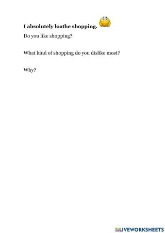 How you feel about shopping