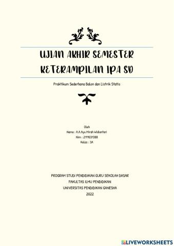 Praktikum sederhana balon dan listrik statis